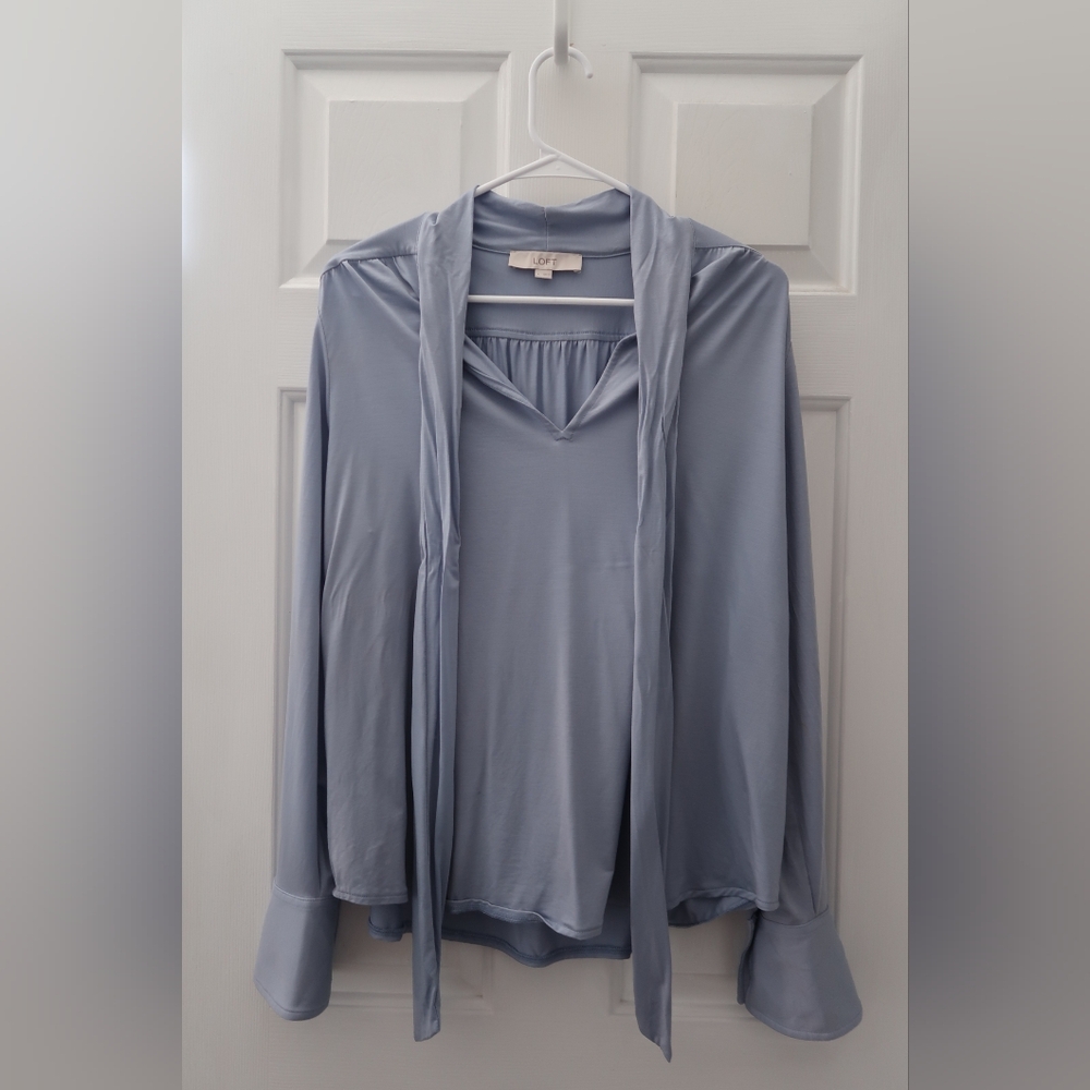 Loft L Tie Neck blouse